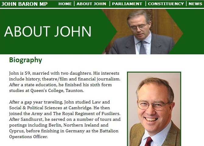 John Baron Website
